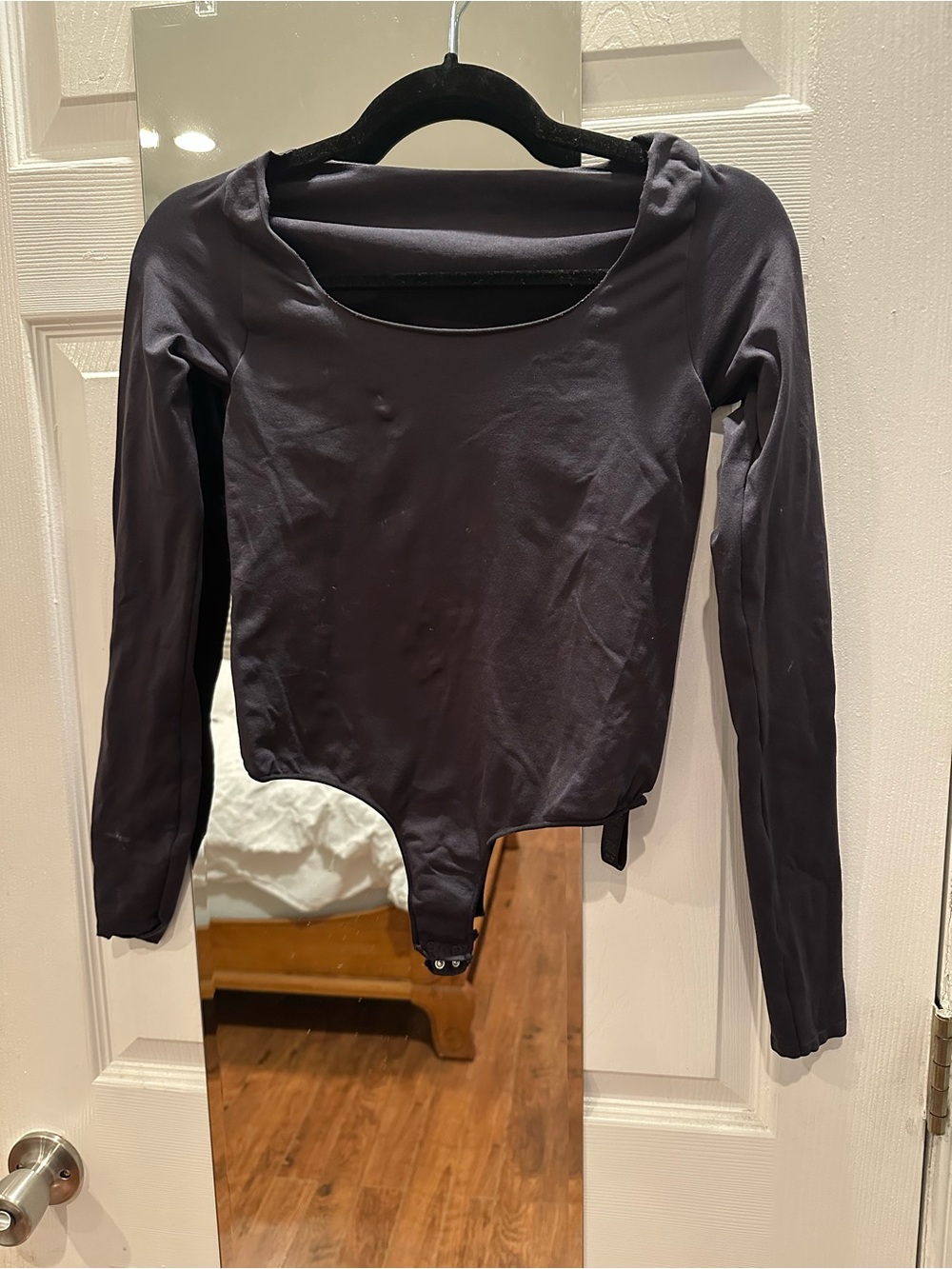 Skims black long sleeve bodysuit size L-XL